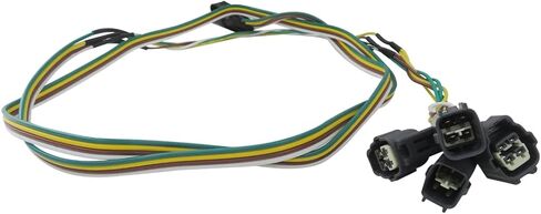 New Upgrade 4-Way Flat Trailer Wiring Harness 55-363 for 1998-2006 Jeep Wrangler TJ Vehicle-Side 4 Pin Trailer Towing Hitch Wiring for Jeep TJ 4 Prong Trailer Light Plug, Plug & Play 4 Way Flat in Saudi Arabia