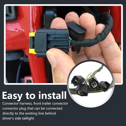 New Upgrade 4-Way Flat Trailer Wiring Harness 55-363 for 1998-2006 Jeep Wrangler TJ Vehicle-Side 4 Pin Trailer Towing Hitch Wiring for Jeep TJ 4 Prong Trailer Light Plug, Plug & Play 4 Way Flat in Saudi Arabia