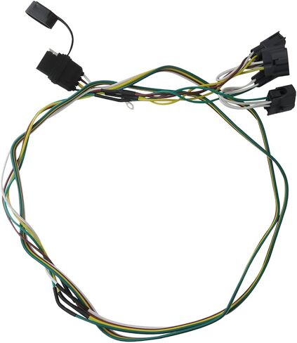 New Upgrade 4-Way Flat Trailer Wiring Harness 55-363 for 1998-2006 Jeep Wrangler TJ Vehicle-Side 4 Pin Trailer Towing Hitch Wiring for Jeep TJ 4 Prong Trailer Light Plug, Plug & Play 4 Way Flat in Saudi Arabia