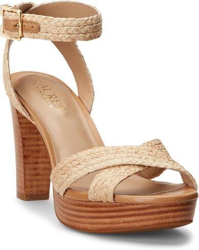Lauren Ralph Lauren Women's Sasha Raffia Platform Sandal in Saudi Arabia