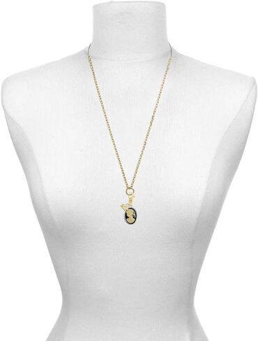 Delight Jewelry Silvertone Small Oval Cameo - Gold-tone Clip on Charm with Mini Year 2025 in Kuwait