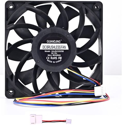 12038 PWM مروحة تبريد 120 مم 38 مم تيار مستمر 12 فولت 4Pin عالية 260 CFM فرش مزدوج كروي 5400 دورة في الدقيقة لخزانة محطة عمل الخادم in Kuwait