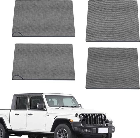 نافذة شمس ظلال لجيب Wrangler TJ JK JL & Gladiator JT 1997-2024 ، أغطية Sunshade الجانبية الأمامية والخلفية ، حماية UV للطفل/الحيوانات الأليفة/التخييم ، 4 مساءً in Saudi Arabia