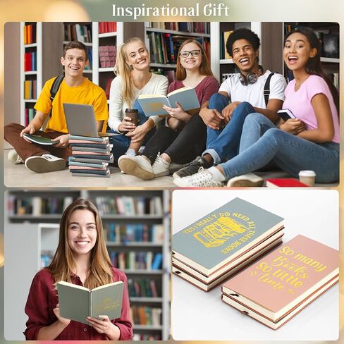 Fulmoon 10 Pcs Book Lovers Gifts 5 Inspirational Notebooks Journal with 5 Pens Vintage Gift Bulk Book Lover Appreciation Gift Christmas Favors for Teacher Librarian Reader Student Coworker (Classic) in Saudi Arabia