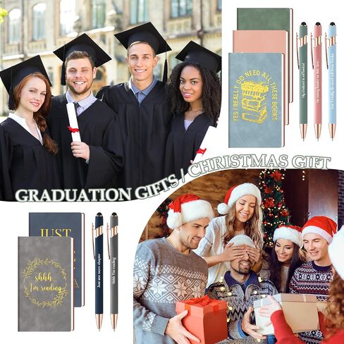 Fulmoon 10 Pcs Book Lovers Gifts 5 Inspirational Notebooks Journal with 5 Pens Vintage Gift Bulk Book Lover Appreciation Gift Christmas Favors for Teacher Librarian Reader Student Coworker (Classic) in Saudi Arabia