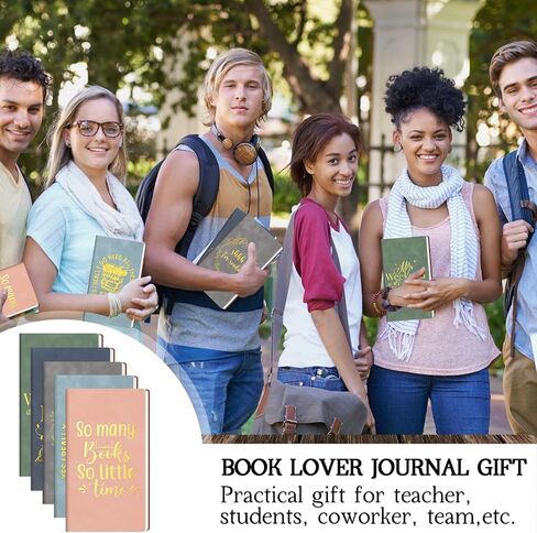 Fulmoon 10 Pcs Book Lovers Gifts 5 Inspirational Notebooks Journal with 5 Pens Vintage Gift Bulk Book Lover Appreciation Gift Christmas Favors for Teacher Librarian Reader Student Coworker (Classic) in Saudi Arabia