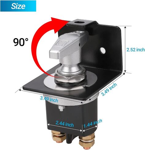 500A High Current 12V-36V Battery Cut Off Switch with Lock-Out Plate, Replace 20247, Waterproof Master Battery Disconnect Switch Fixed Handle Isolator for Car, Truck, RV, Yacht, Boat in Saudi Arabia