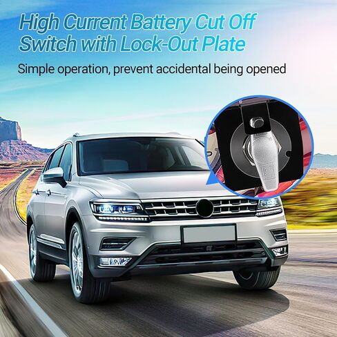 500A High Current 12V-36V Battery Cut Off Switch with Lock-Out Plate, Replace 20247, Waterproof Master Battery Disconnect Switch Fixed Handle Isolator for Car, Truck, RV, Yacht, Boat in Saudi Arabia