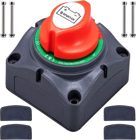 بطارية SPERTAR CAR DISCLINECT SWITCH 12V 24V 48V 275A Battery Cuts Off Kill Switch Slector arsist in Saudi Arabia