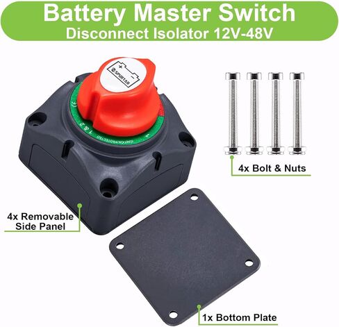 بطارية SPERTAR CAR DISCLINECT SWITCH 12V 24V 48V 275A Battery Cuts Off Kill Switch Slector arsist in Saudi Arabia