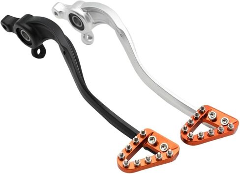 دراجة نارية خلفية رافعة فرامل القدمين دواسة قضيب Husqvarna لـ TC TX TE FE FX FC لـ KTM EXCF XC XCF SX SXF 2017-2022 (02 Silver Black) in Saudi Arabia