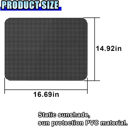 4PCS Car Side Window Sunshade, Block UV Rays Privacy Protector Car Static Cling Film Sticker, Reusable Washable Auto Shade Stickers for Heat Glare Protection, Window Film for Most Cars in Saudi Arabia