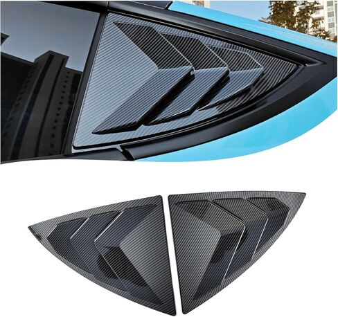 النافذة الجانبية الخلفية المتوافقة مع طراز تسلا Y 2020 2021 2022 2023 2024 Sunshade الجانبي الجانبي تنفيس مغرفة الأغطية الستائر 2pcs (أسود لامع) in Kuwait