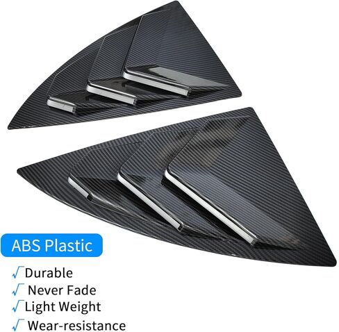 النافذة الجانبية الخلفية المتوافقة مع طراز تسلا Y 2020 2021 2022 2023 2024 Sunshade الجانبي الجانبي تنفيس مغرفة الأغطية الستائر 2pcs (أسود لامع) in Kuwait
