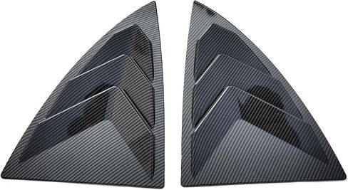 النافذة الجانبية الخلفية المتوافقة مع طراز تسلا Y 2020 2021 2022 2023 2024 Sunshade الجانبي الجانبي تنفيس مغرفة الأغطية الستائر 2pcs (أسود لامع) in Kuwait