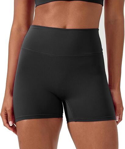 Women's High Waist Workout Shorts Breathable Scrunch Butt Seamless Athletic Nylon Tummy Control Gym Running Yoga Short in Saudi Arabia