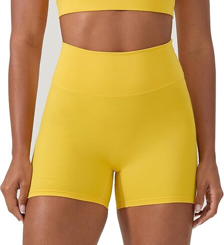 Women's High Waist Workout Shorts Breathable Scrunch Butt Seamless Athletic Nylon Tummy Control Gym Running Yoga Short in Kuwait