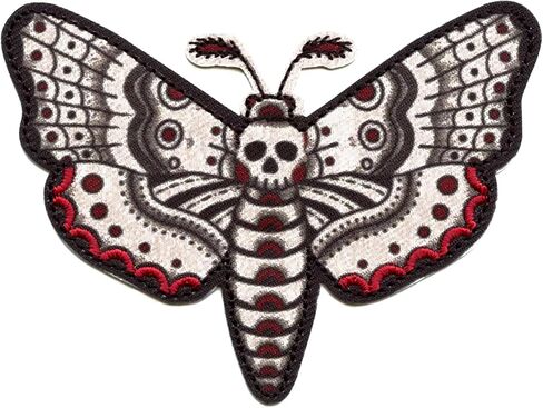 Tattoo Death’s Head Moth Patch Insects Nature Sublimated Embroidery Iron On in Saudi Arabia