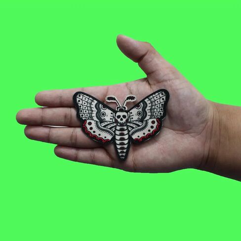 Tattoo Death’s Head Moth Patch Insects Nature Sublimated Embroidery Iron On in Saudi Arabia