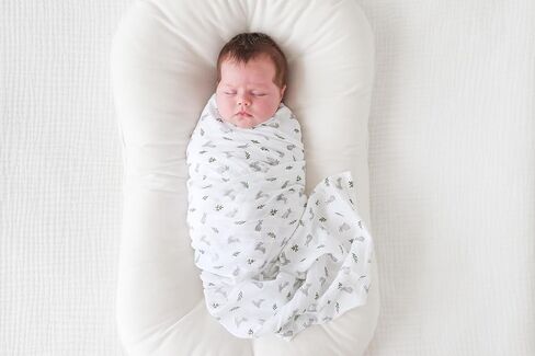 lulujo Baby Swaddle Blanket Unisex Softest 100% Cotton Muslin Swaddle Blanket Neutral Receiving Blanket for Girls & Boys| 40in x 40in| Baby Gift| Blueberies in Kuwait