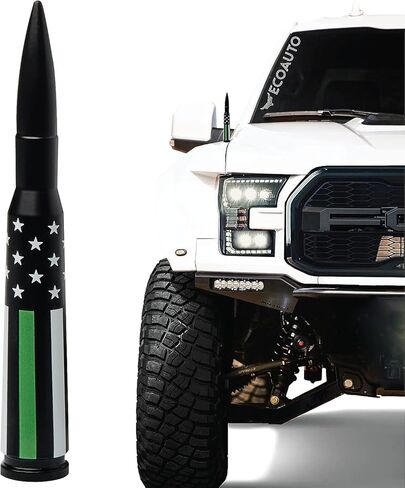 EcoAuto Bullet Antenna Replacement for Dodge Ram & Ford F150 F250 F350 Super Duty Ford Raptor Bronco Trucks - Anti-Theft Design - Radio Antenna for Truck 1990 - Current in Kuwait