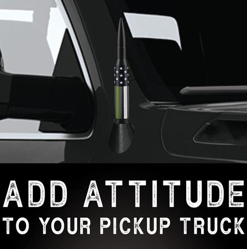 EcoAuto Bullet Antenna Replacement for Dodge Ram & Ford F150 F250 F350 Super Duty Ford Raptor Bronco Trucks - Anti-Theft Design - Radio Antenna for Truck 1990 - Current in Kuwait