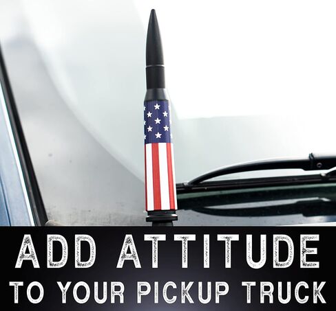 EcoAuto Bullet Antenna Replacement for Dodge Ram & Ford F150 F250 F350 Super Duty Ford Raptor Bronco Trucks - Anti-Theft Design - Radio Antenna for Truck 1990 - Current in Kuwait