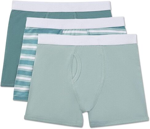 MeMoi Boys' 3 Pair Pack Plaid Multi Boxer Briefs in Saudi Arabia