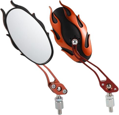 Universal Motorcycle Rear View Mirrors Adjustable Side Rearview Mirror Aluminum Alloy Plastic 1 Set Blue M8/M10 Oval Shape in Saudi Arabia