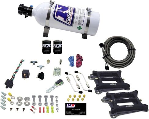 Nitrous Express - Dual Holley/Gasoline Nitrous Kit (100-500HP) w/5lb Bottle (50240-05) in Saudi Arabia
