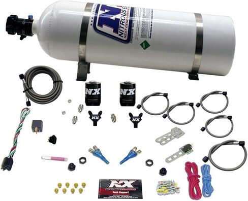 Nitrous Express 20115-15 100-300 HP EFI Dual Nozzle with 15 lbs. Bottle for Ford in Saudi Arabia