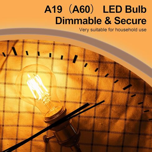 2200k Led Light Bulb,Vintage A19 Edison Bulbs,Dimmable amber Light Bulbs,Warm White Tone Light Bulb,Antique Led Filament Light Bulbs,Old Style Light Bulbs,40W/60W Equivalent,4 Watt/6 Watt,E26 Base in Saudi Arabia