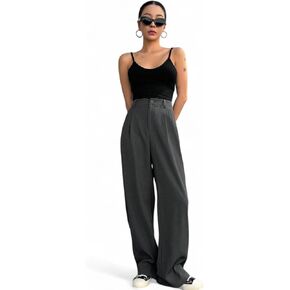 Women's High-Waisted Pant | Wide Leg Trousers | Korean Style Stretchable Trouser|Trouser for Women in Saudi Arabia