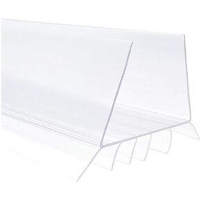 Plastic Easy E-Z Slide on Clear Door Sweep with Draft Stopper Sweep for Doors 1" - 1 3/4" Wide - 3 FT Long - Door Bottom Design Holds Itself Firmly in Place No Installation Needed in Saudi Arabia