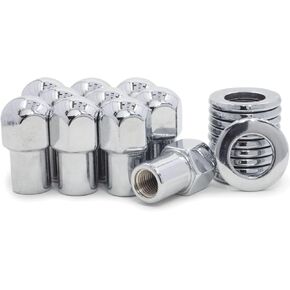 10 Lug Nuts 7/ Chrome Dome Top 75 Shank/Center Washers Steel for Grand Prix,for GTO,for Firebird,for Bonneville,for 88,for Cutlass Supreme,for Cutlass Cruiser,for Cutlass Calais in Kuwait