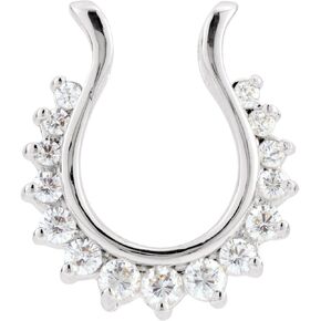Continuum Sterling Silver Round Forme 15x13mm مُحسّن للمجوهرات الرفيعة للهدايا الخاصة بها (تصاعد فقط ، وليس كل الحجارة) in Kuwait