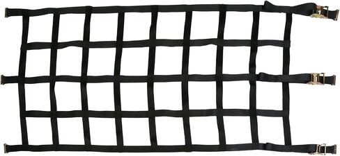 US Cargo Control Heavy Duty Cargo Net with Ratchets and E-Track Fittings, 82 Inches x 82 Inches with 8 Inch by 8 Inch Holes, Adjustable and Durable Truck Cargo Net Used for Large Enclosed Trailers in Saudi Arabia