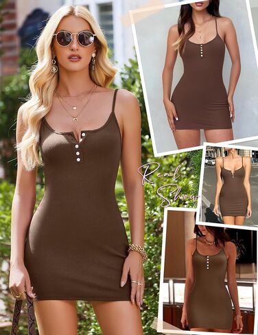 Avidlove Women's Full Slip Mini Bodycon Dress Ribbed Tank Dress Womens Nightgown Sexy Sleepwear in Saudi Arabia