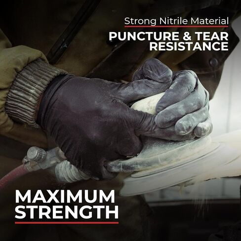 Black Nitrile Gloves Disposable Latex Free & Powder Free, 4 Mil Rubber Glove, Cleaning, Cooking, Mechanic(XS-XXL) in Kuwait