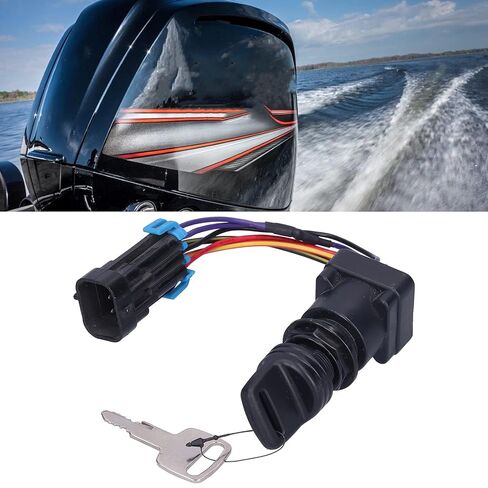 Pissente Ignition Key Switch Kit, 893353A03 4 Position with 6 Spade Male Connection for Mercruiser in Saudi Arabia