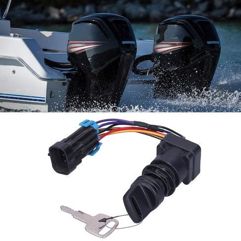 Pissente Ignition Key Switch Kit, 893353A03 4 Position with 6 Spade Male Connection for Mercruiser in Saudi Arabia