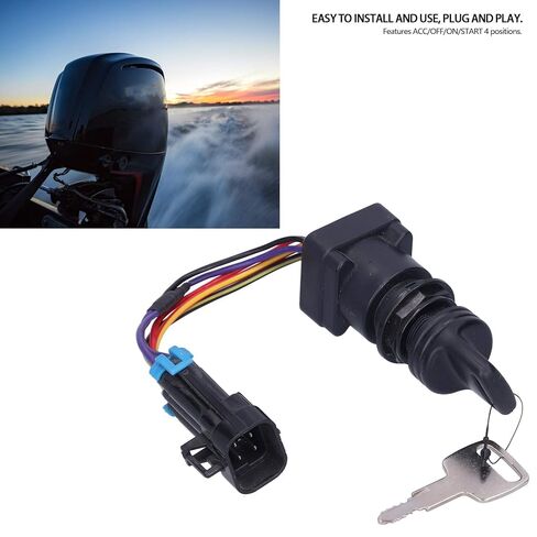 Pissente Ignition Key Switch Kit, 893353A03 4 Position with 6 Spade Male Connection for Mercruiser in Saudi Arabia