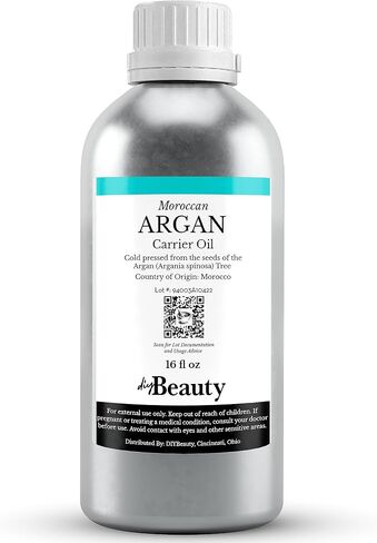 Bulk Argan Oil - 16 Fl Oz Large Size Bottle - Natural, Cold Pressed, 100 Percent Pure Argan Oil for Homemade Hair, Face and Skin Products - Light Aceite de Argan Carrier Oil in Saudi Arabia