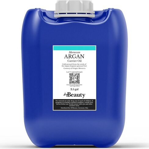 Bulk Argan Oil - 16 Fl Oz Large Size Bottle - Natural, Cold Pressed, 100 Percent Pure Argan Oil for Homemade Hair, Face and Skin Products - Light Aceite de Argan Carrier Oil in Saudi Arabia
