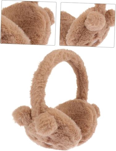 1pc Warm Earmuffs Ear Muffs Winter Cold Warmer Babies Fluffy Boy Cute Protection Fur Fleece Plush Purple Lovely Ear Cover Decorative Ear Cover Ear Protector Acrylic in Saudi Arabia