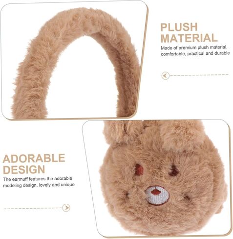 1pc Warm Earmuffs Ear Muffs Winter Cold Warmer Babies Fluffy Boy Cute Protection Fur Fleece Plush Purple Lovely Ear Cover Decorative Ear Cover Ear Protector Acrylic in Saudi Arabia