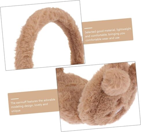 1pc Warm Earmuffs Ear Muffs Winter Cold Warmer Babies Fluffy Boy Cute Protection Fur Fleece Plush Purple Lovely Ear Cover Decorative Ear Cover Ear Protector Acrylic in Saudi Arabia