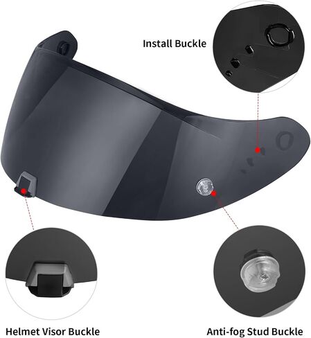 T520 Helmet Visor for ST1400 R1 - T520 ST1400 R1 Face Shield Helmet Visor Accessories (Clear) in Kuwait