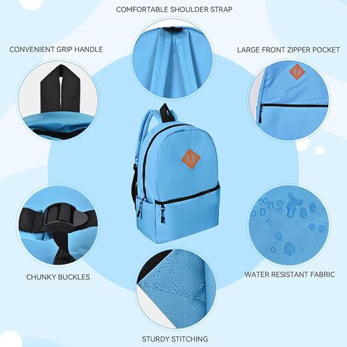 12 حقائب الظهر في الحزمة بكميات كبيرة ، حقائب كتب خفيفة الوزن بحجم 17 بوصة لطلاب المدارس الابتدائية والمتوسطة والثانوية ، وظهر الظهر بالجملة للأطفال ، والبالغين ، والفصول الدراسية ، والسفر ، وإمدادات الصالة الرياضية ، و 12 لونًا متنوعًا in Kuwait