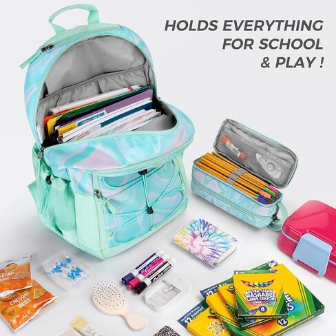 Choco Mocha Girls School Backpack Set, Mint Girls Backpack and Lunch Box Set 3 PCS (18 Inch Backpacks in Kuwait